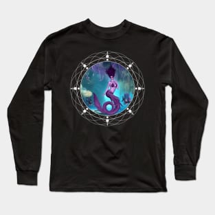 Wonderful mermaid in the deep ocean Long Sleeve T-Shirt